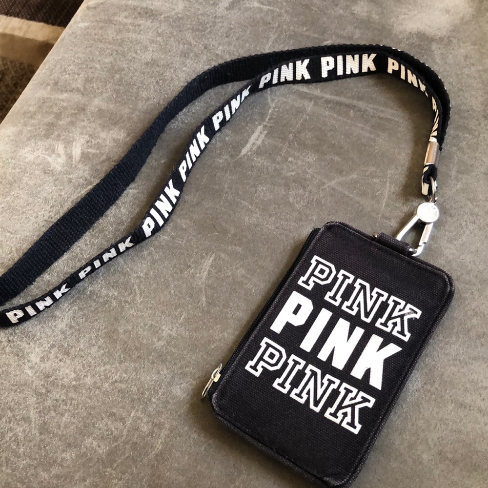 Pink lanyard wallet